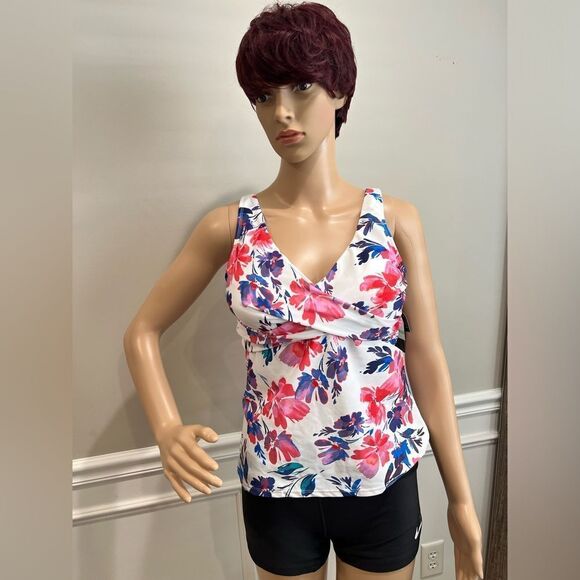 NWT Island Escape multi color underwire tankini top - Picture 1 of 4